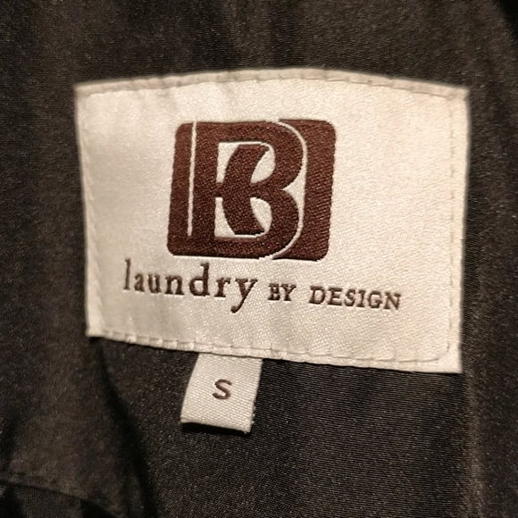 NWOT Chic diagonal zipper tie waist black jacket - Picture 12 of 16